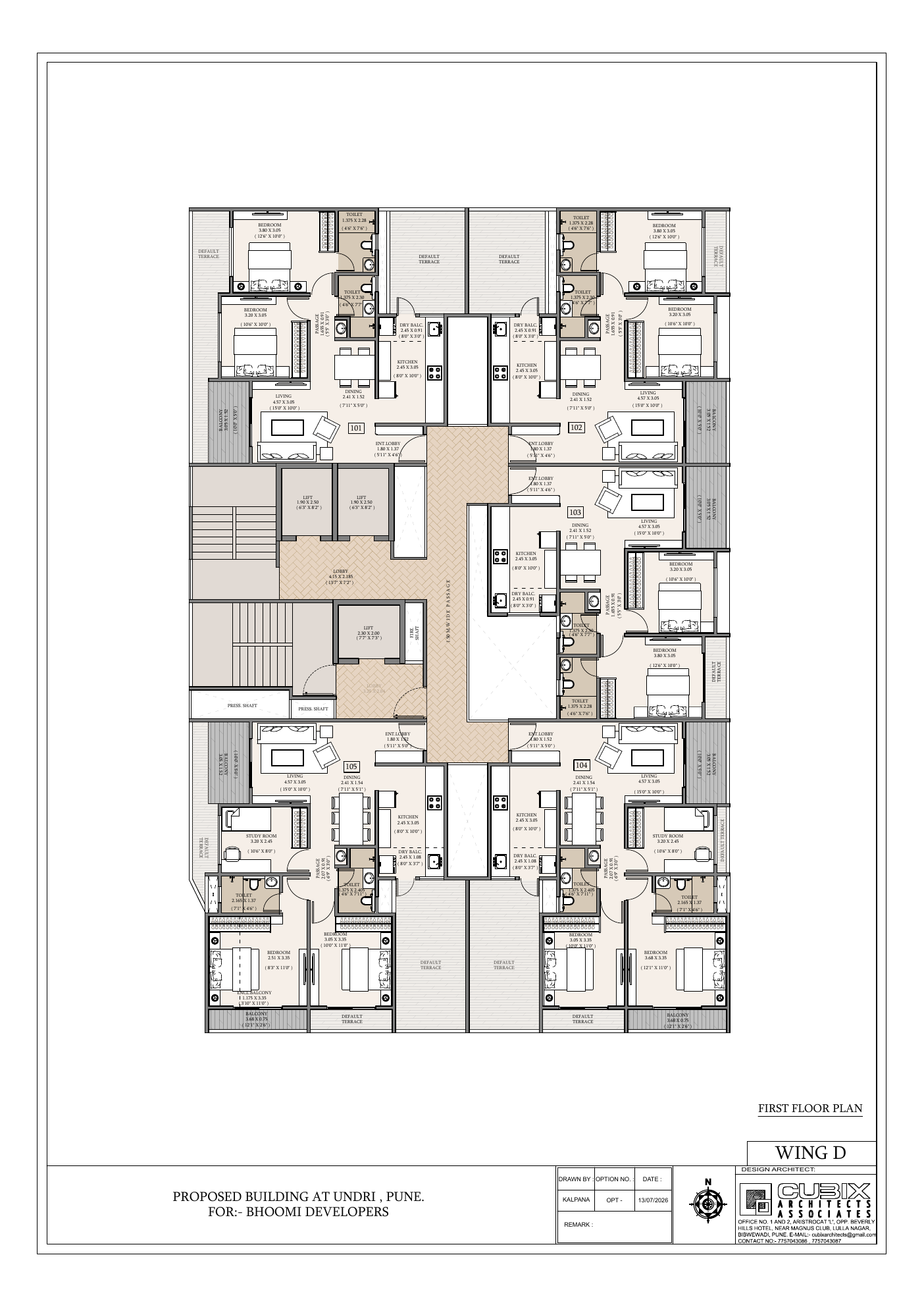 Complete Wing D first floor plan